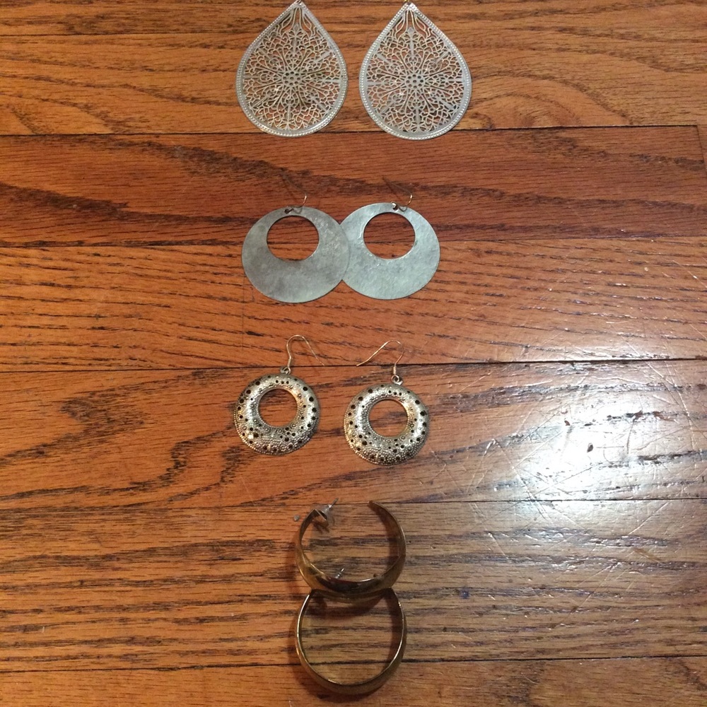 Set Of Silver Earrings